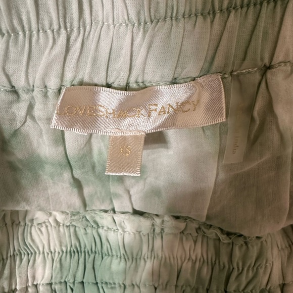 Love Shack Fancy Mint Green Ruffle Mini Skirt Size XS - Picture 8 of 12